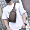 Men's Chest Pack Crossbody Bag Luxury Design Durable PU Leather Handbag Chest Bag Vintage Leisure Men's Handbag Shoulder Bag