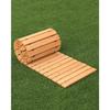 Wooden Garden Pathway, 12 Ft L X 22 In W, Non-Slip Straight Garden Walkway, Roll Out Cedar Outdoor Walkway Path with Wire Rope Connection