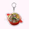 Creative Banana Cat with Heart Keychain for Accessories Bag Pendant Food Fruit Happy Cats Key Chain Ring Keychains Jewelry Gift