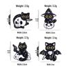 Cartoon Kitten Metal Brooch - Cute Black Cat with Gun