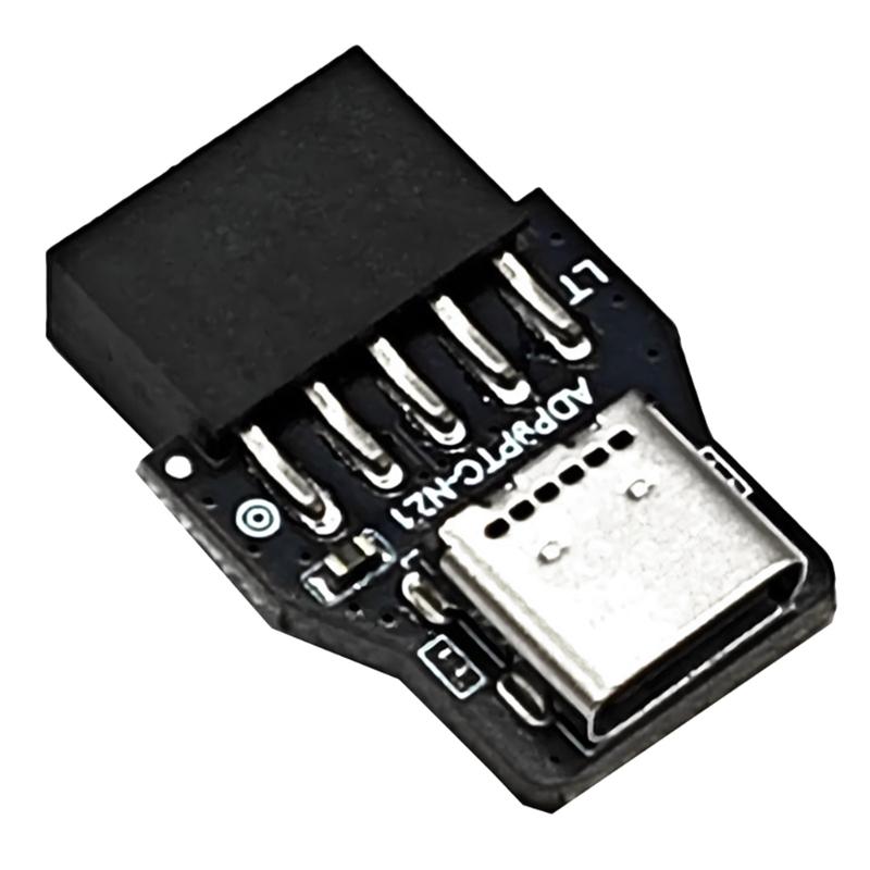 Fast Speed USB 2.0 to Type C/TypeE Internal Motherboard Adapter, 9pin Front Panel Header Fast Data Transfer