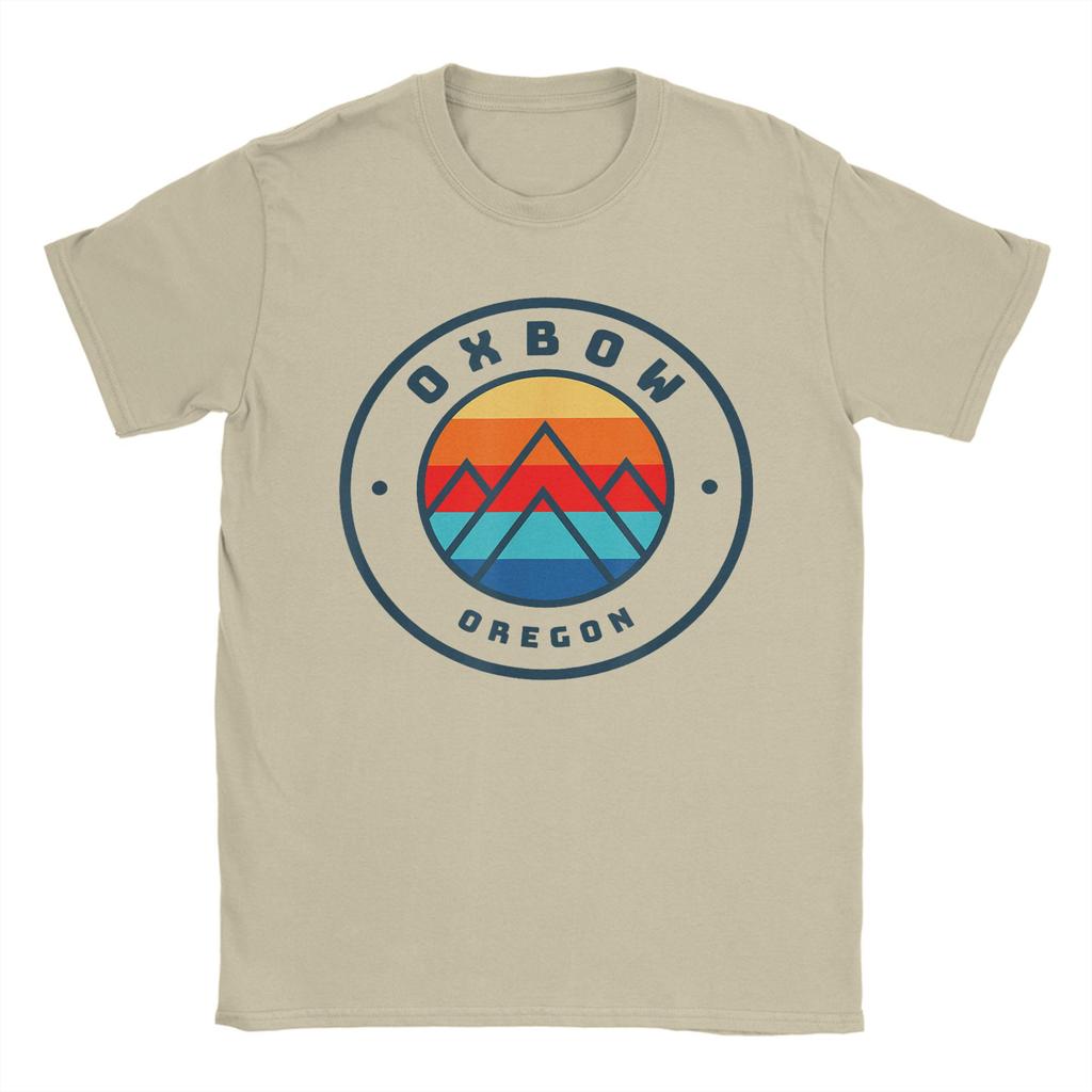 Oxbow Oregon Fishing Summer Men's T Shirt Mountain Novelty Tee Shirt Short Sleeve Crewneck T-Shirt Cotton Classic Clothes