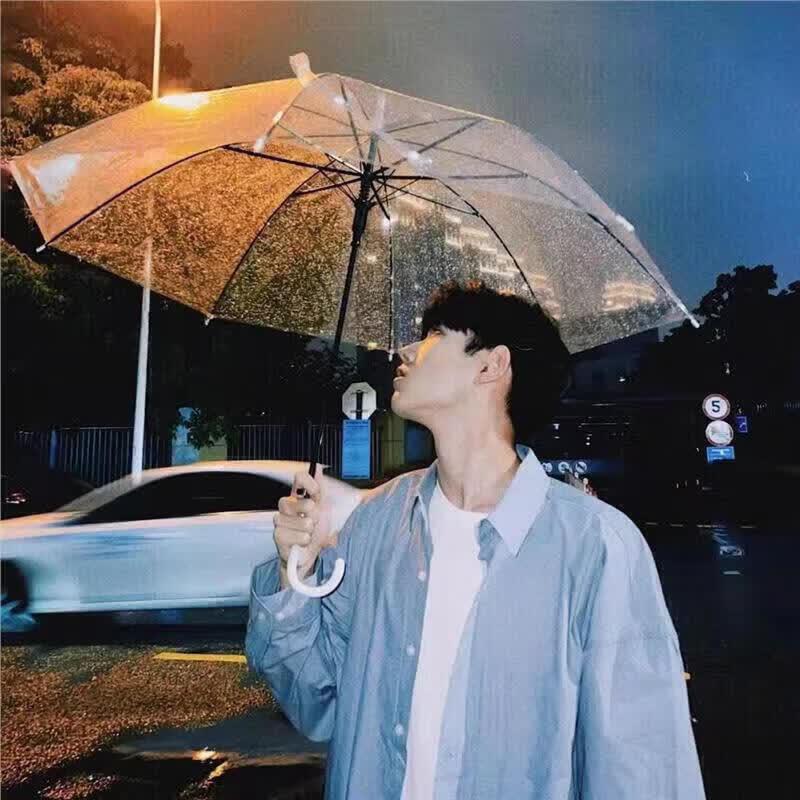 Transparent Long-Handle Umbrella