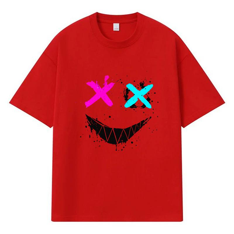 2026 T-shirt Divertenti Grafica Stampata Tendenza Streetwear Y2k Harajuku 100% Cotone T-shirt Casual Oversize da Uomo
