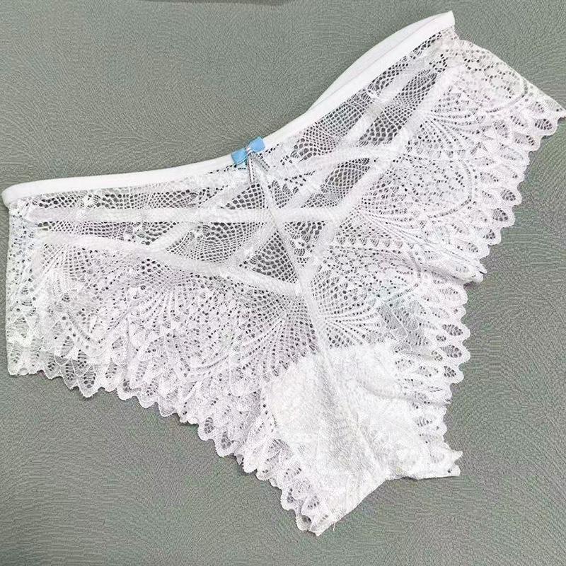 Slip da Donna Estivi Sottili Sexy in Pizzo Svuotato Comodi Traspiranti con Cavallo in Cotone Triangolo in Vita