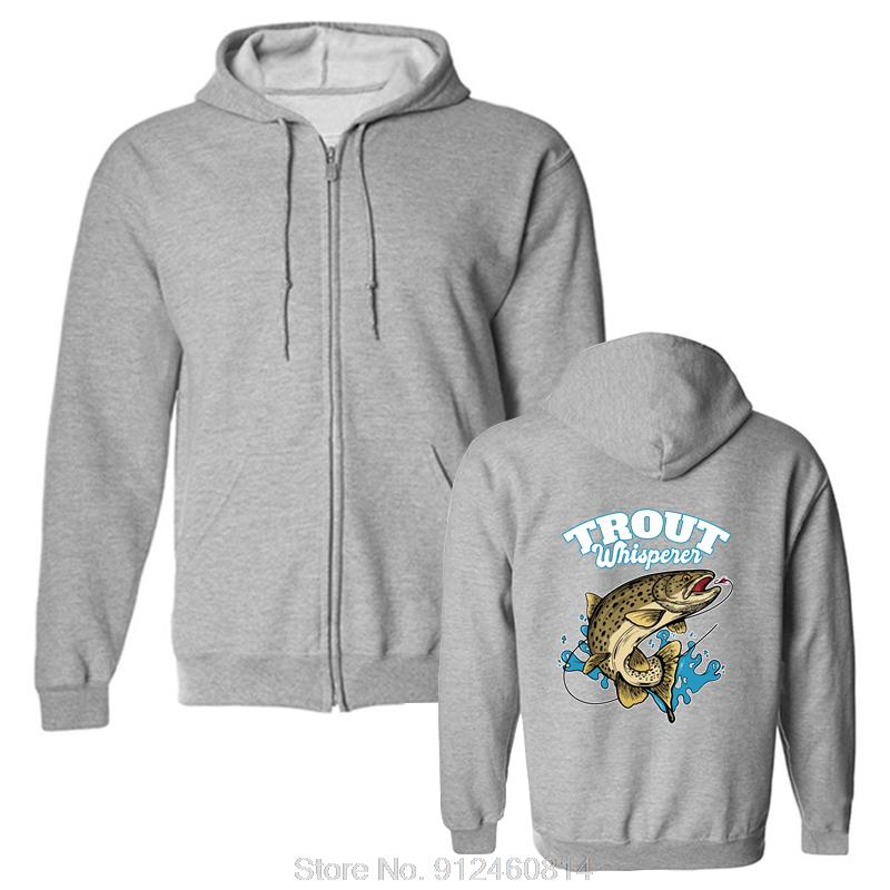 Trout Whisperer - Funny Fisherman Fly Fishing Gift Hoodie Men Cotton Pullover Hoody Hip Hop Sweatshirt Harajuku Streetwear