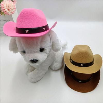 Accessoires pour animaux de compagnie Chapeau d'été pour chien Chapeaux de cowboy Chiens et chats amusants Couvre-chef