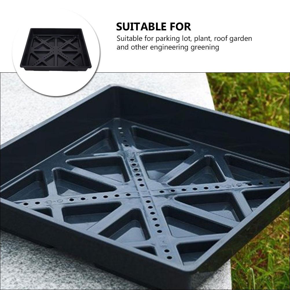 Heat Dissipation Planting Pot Premium Plastic Growing Tray Black Planter Toughness High Strength Suitable Parking Lot Roof
