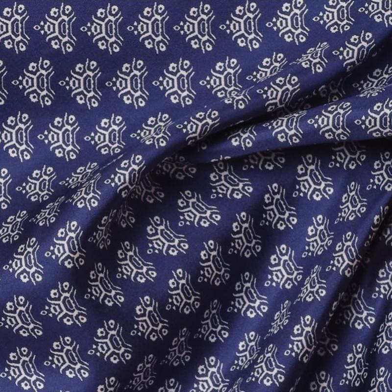 Paolo Albizzati Silk Bandana  Geometric  Navy Azf1m80002a72