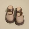2025 vår og sommer ny dame koreansk yttertøy veske hode halv slep brettsko retro mote små plattformslippers