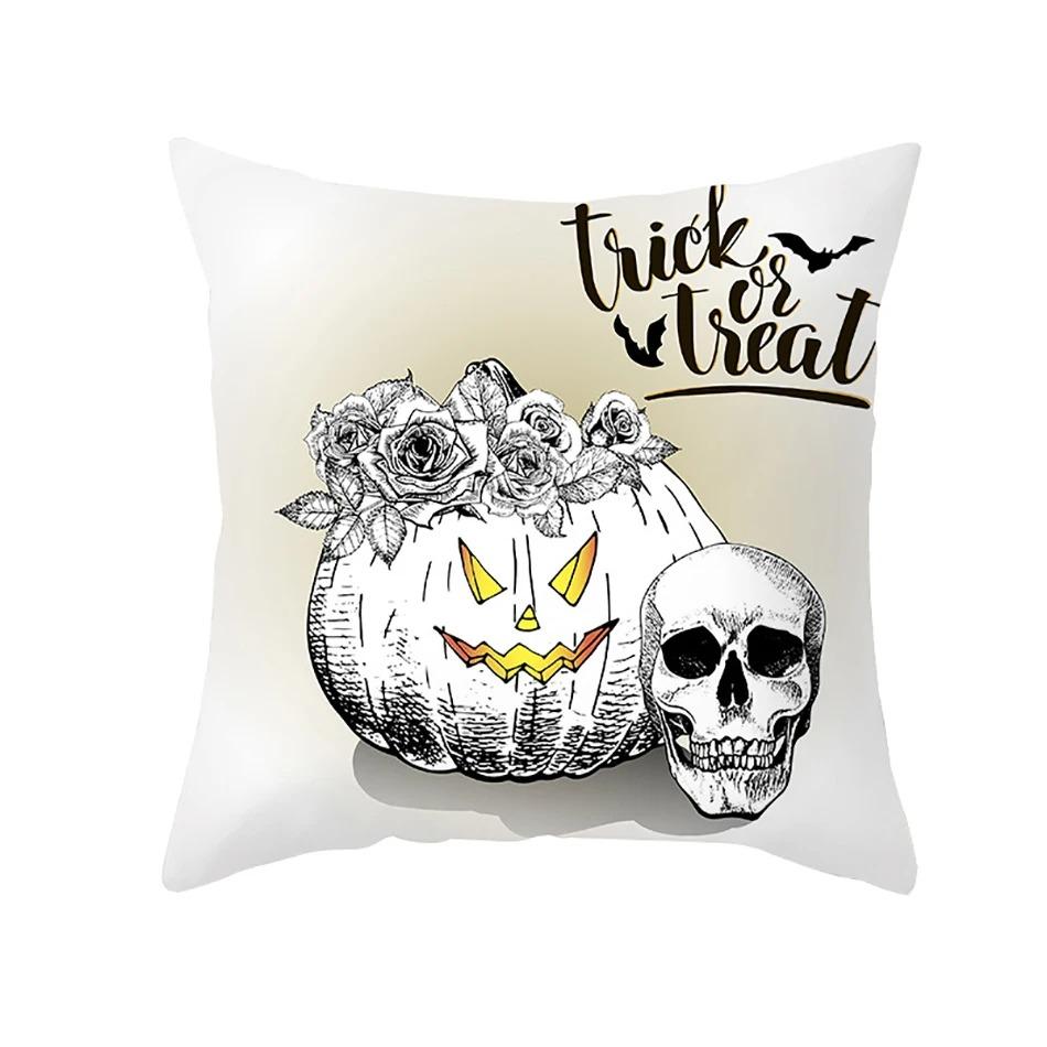 Juste De Coussin Thème Halloween, Décoration De Voiture, Bureau, Salon, Canapé, Aliments, Lanterne