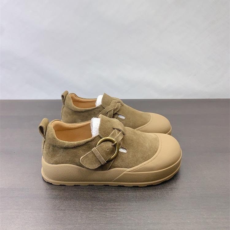 Ugly Cute Boken Shoes Women's 2025 Autumn New Japanese Round Head Versatile One-pedal Lazy Thick-soled Non-slip Loafers