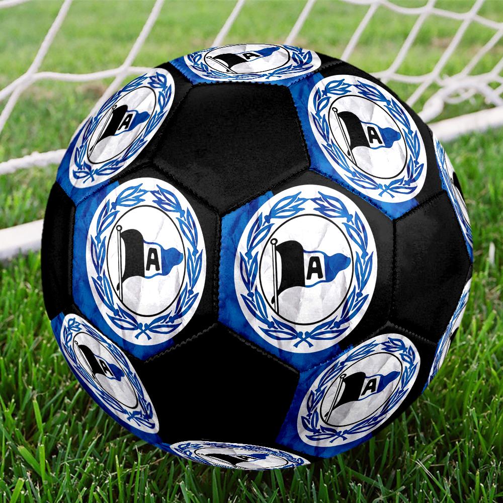 Arminia Bielefeld Indoor Soccer Ball Colorful Machine Stitched PVC Size 5 Team Training Competition Ready Durable High-Bounce Cool Sports Gift