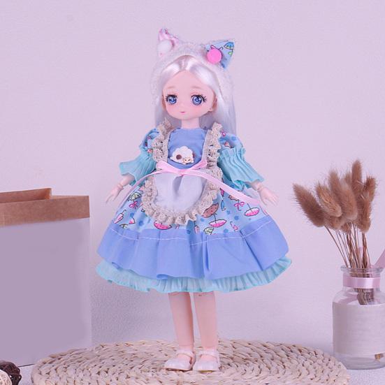 30CM 45663 Ball Jointed Doll with Clothes Princess Lolita Dress BJD Doll Collectable Posable