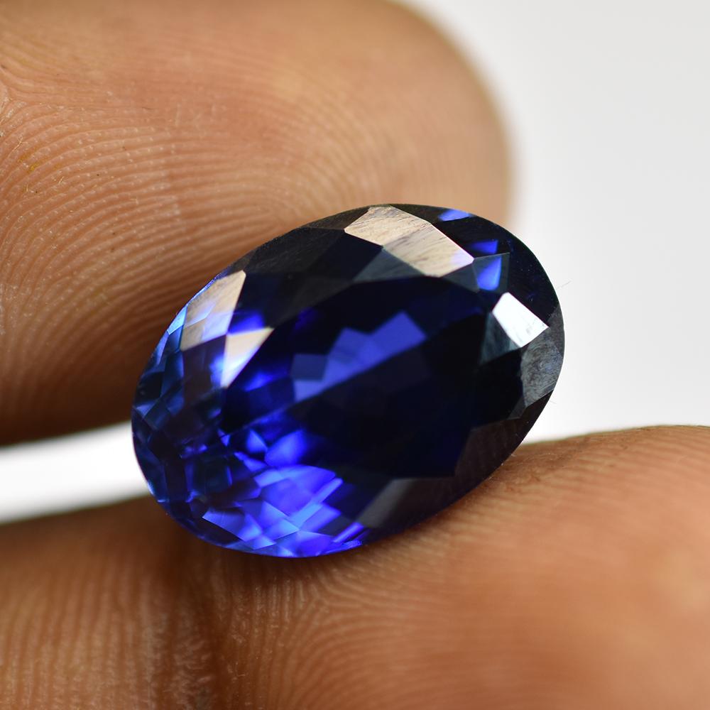 Natural Blue Tanzanite Loose Gemstone 11.25 ct Oval Cut for Jewelry Making and Gem Collections
