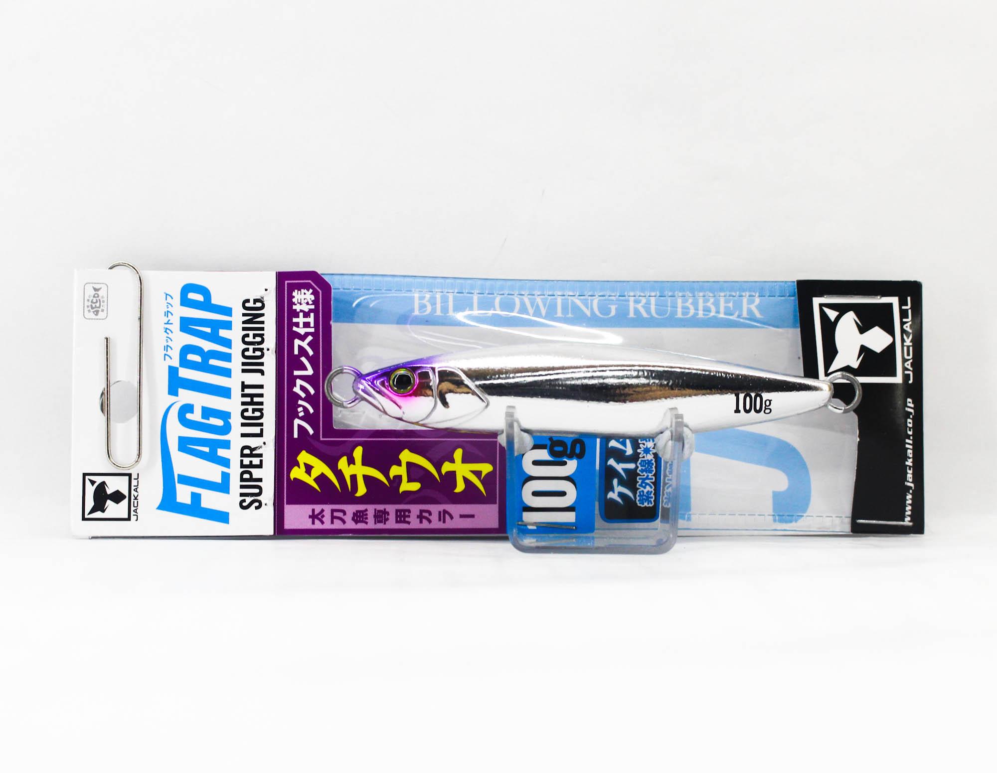 Jackall Металлическая джиг-приманка Flag Trap 100 грамм УФ Зеркальный серебристый (5516)