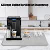 Silikonmatte für Kaffeestation Silikon Geschirr-Trockenmatte mit erhöhtem Rand Kaffeemaschinenmatte 23,6x15,7 Zoll für Arbeitsplatte Bar