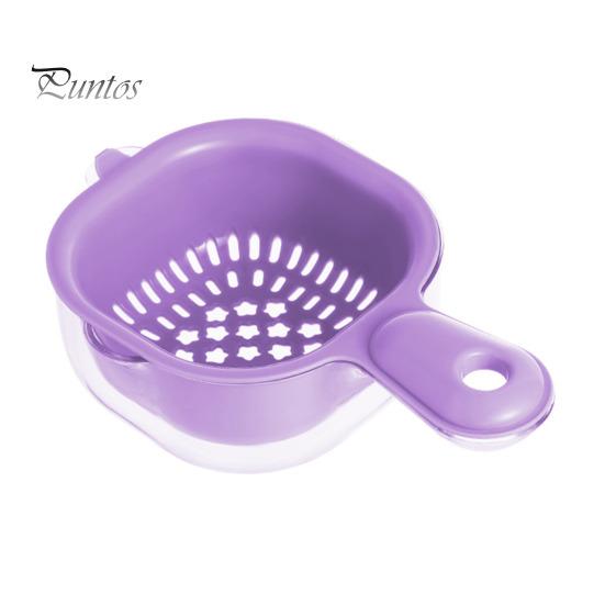 

Дренажная корзина-дуршлаг для фруктов, овощей, сито, двухслойная конструкция, пищевая, без содержания бисфенола А, кухонная дренажная корзина с ручкой фиолетовый