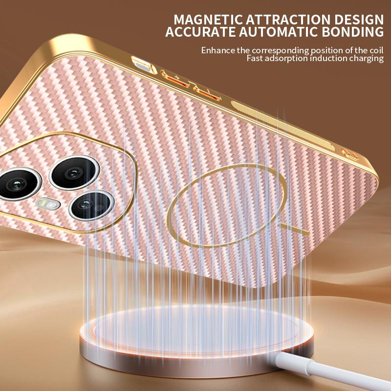 Pro Honor 400 Pro 5G (Globální) Pouzdro na telefon Texturovaný elektroplátovaný TPU zadní kryt s karbonovým vláknem