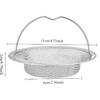 Kitchen Sink Strainer, Stainless Steel Mesh Drain Basket with Handle, Rust Proof Filter for Bathroom