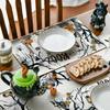 Ghost Pumpkins Tree Dog Boo Halloween Placemats Set of 6, 12x18 Inch Seasonal Fall Holiday Table Mats for Party Kitchen Dining Decoration
