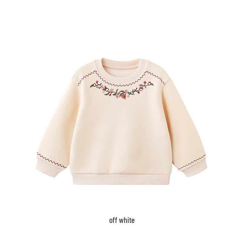 YEEHOO Girls' Embroidered Cotton Blend Sweatshirt