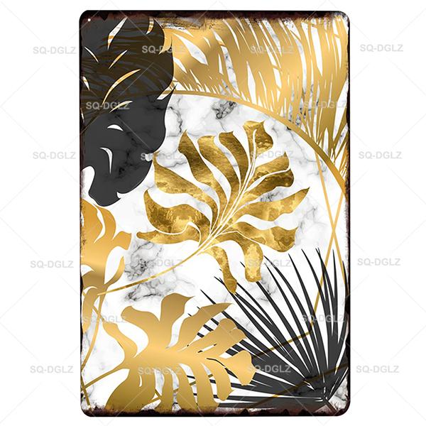 SQDGLZGarden Rules Metal Sign Vintage Metal Plaque Plates Decor For Pub Bar Home Wall Decor Tin Signs Flower Poster Gift