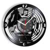 Music Notes Wall Art Treble Clef Vinyl Record Wall Clock Hanging Sheet Music Art Vintage Watch Rock N Roll Music Lover Gift