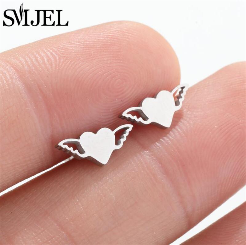 

Exquisite Stainless Steel Small Heart Earrings for Women Wedding Jewelry Bridesmaid Oorbellen Girlfriend Valentine s Day Gift Gold Color