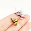 Artificial Tussock Red Tail Moth Bait & Bumble Bee Dry Fly Bait -Mixed Styles Artificial Fishing For Trout/Bass/Salmon/Perch/Carp Bait -6/10Pcs/Box