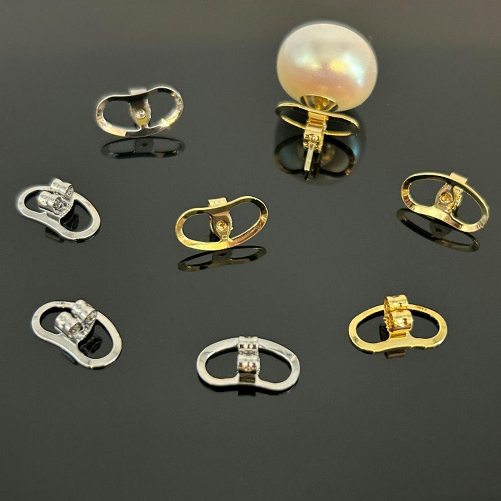 4pcs Big Earring Lifters Metal Earring Stoppers Backings Pierced Safety Ear Backs Replacement Backstops for Women Girls