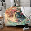 1 Stück Blumen Totenkopf Decke - Weich Warm Ganzjahres Überwurf für Sofa, Bett, Auto, Büro, Überwurf für Sofa yy250916086