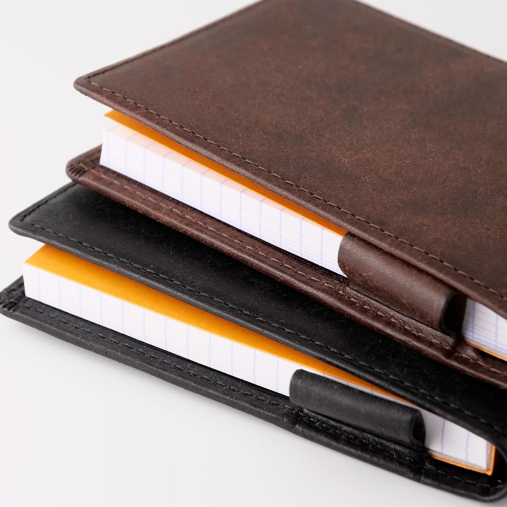 Slip-On PB RHODIA Memo Cover No. 11, Italian Leather Pueblo Compact, Nero (Black) IPV-6001
