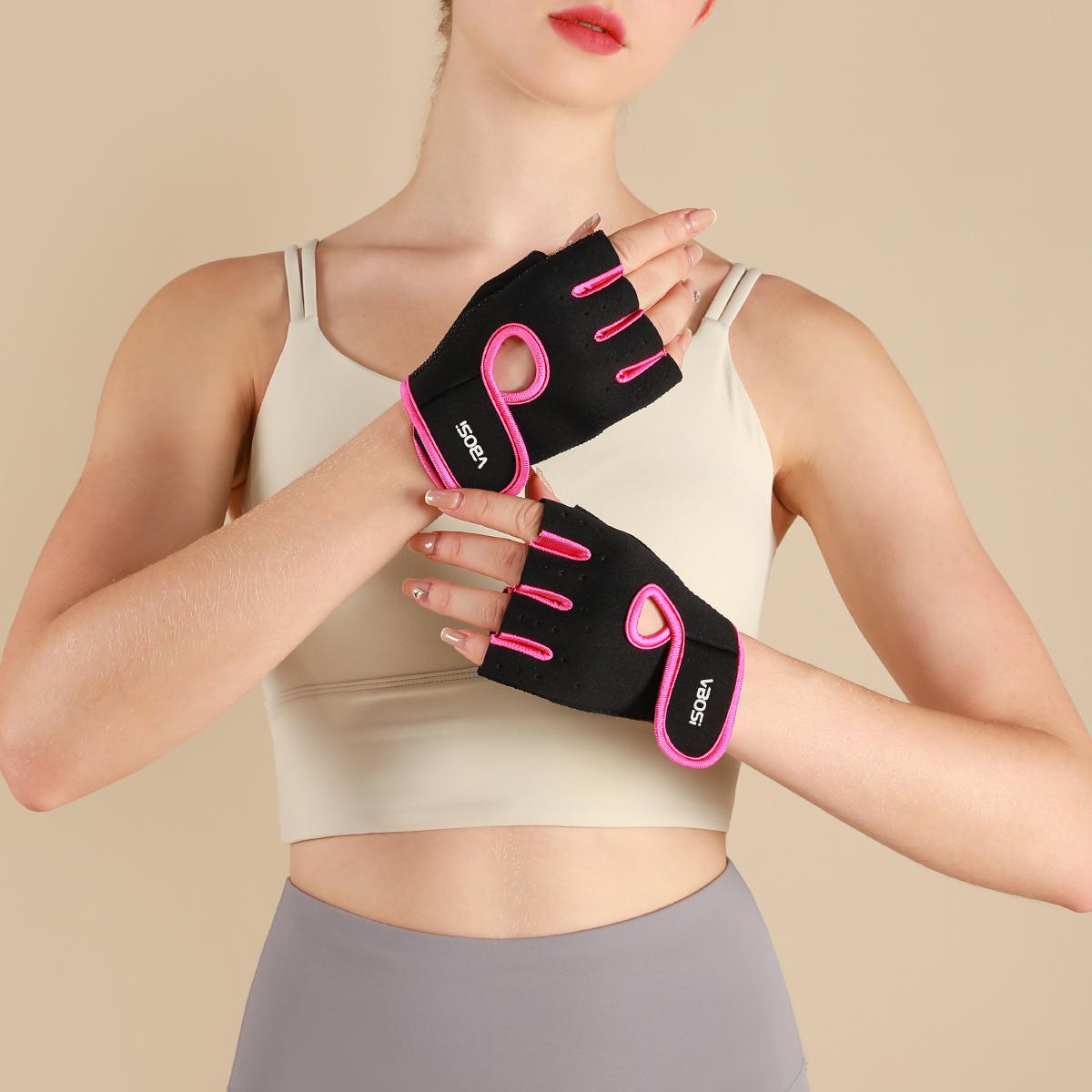 

Vbosi 1 Pair Women Men Half Finger Adjustable Breathable Sports Gloves For Weightlifting Dumbbell Cycling Fitness Training M