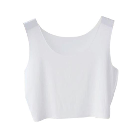

Женские шелковые топы-майки, эластичные охлаждающие майки без рукавов, базовая рубашка, ультратонкий бесшовный укороченный топ-майка L