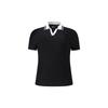 Simple Polo Shirt With A Collar Women Tops A11W635110FBK