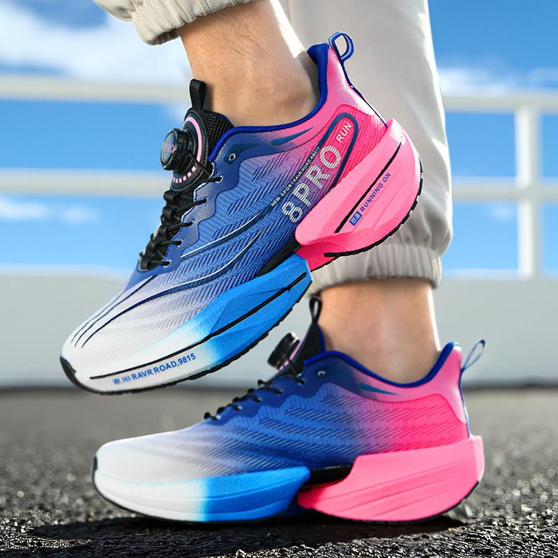 

2025 double net thickened professional racing performance running shoes really explosive couple sports leisure running trendy shoes 45