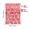 12 Sheets Alphabets Number Sticker for Sign, Scrapbooking, Crafts and Decoration Multicolour Letter Number Sticker