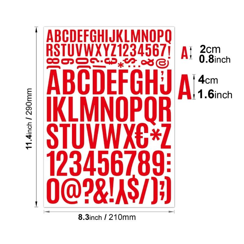 12 Sheets Alphabets Number Sticker for Sign, Scrapbooking, Crafts and Decoration Multicolour Letter Number Sticker
