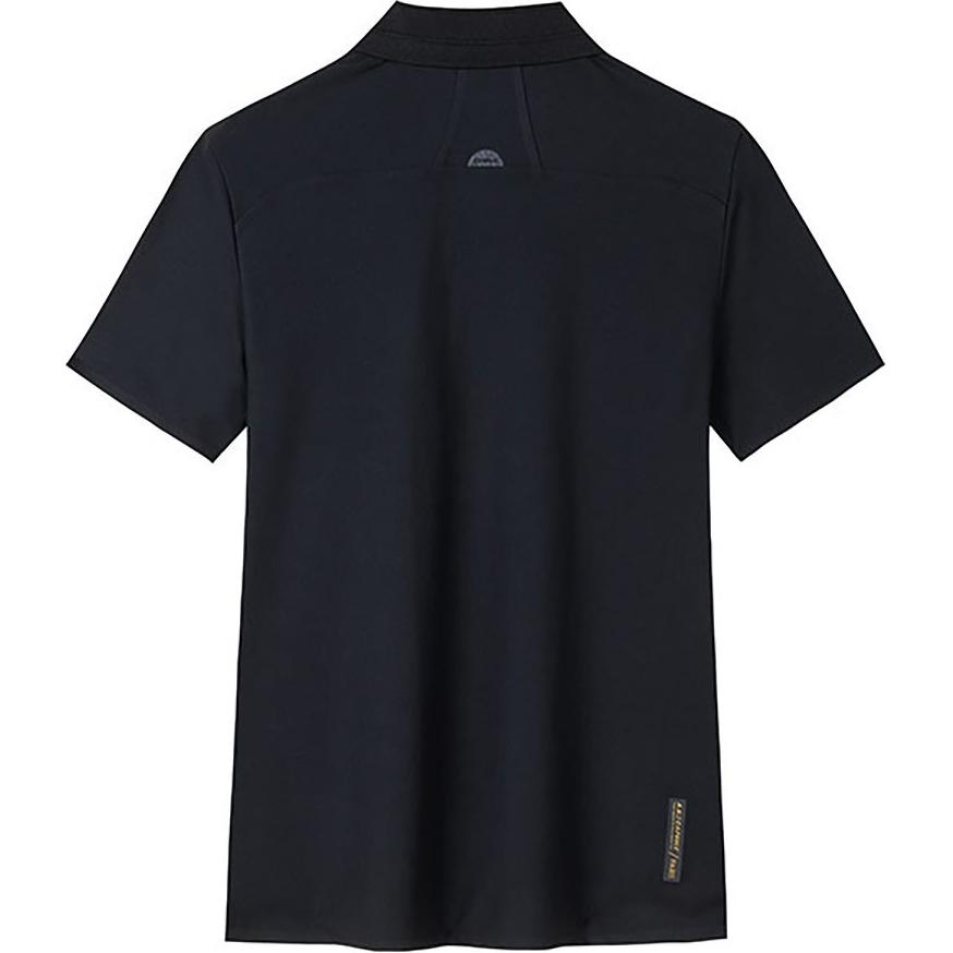 Anta Champion Series Solid Lightweight Breathable Polo Shirt Women Tops Black 162430109-2
