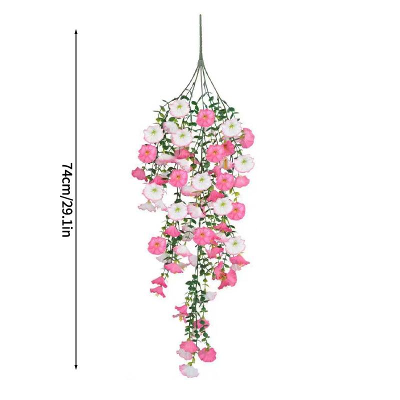 Artificial Hanging Flowers Plants UV Resistant Fake Hanging Giant Flower Morning Glory Balcony Garden Wedding Party Decor
