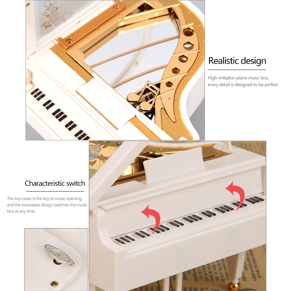 New Romantic Classic Piano Musical Box Dancing Ballerina Clockwork Music Box Exquisite Creative for Women Birthday Wedding Gift