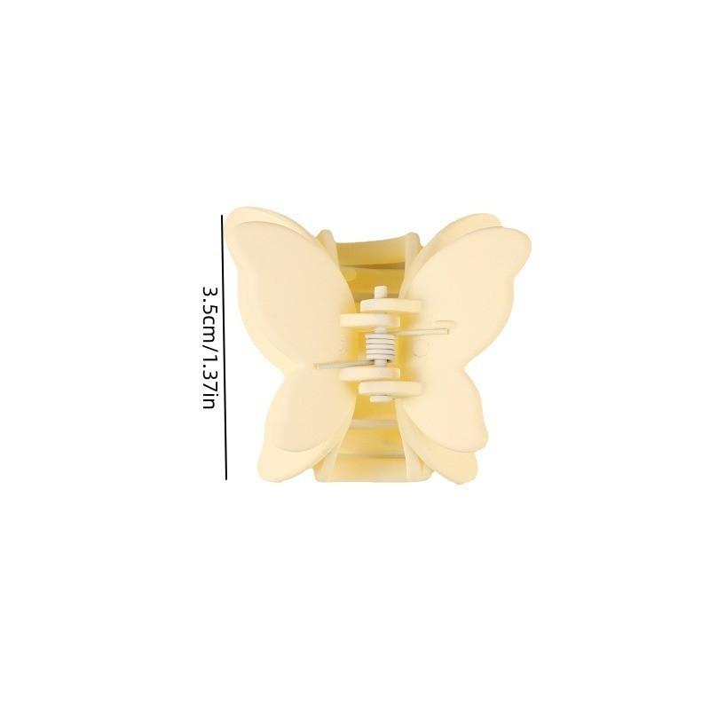 4cm Resin Bow Hair Clip Women's Solid Color Grab Clip Matte Simple Fashion Shark Clip Hairpin Hair Accessory