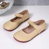 Single shoes women's new temperament retro flat-soled soft-soled Doudou shoes casual and gentle with skirts and small leather shoes