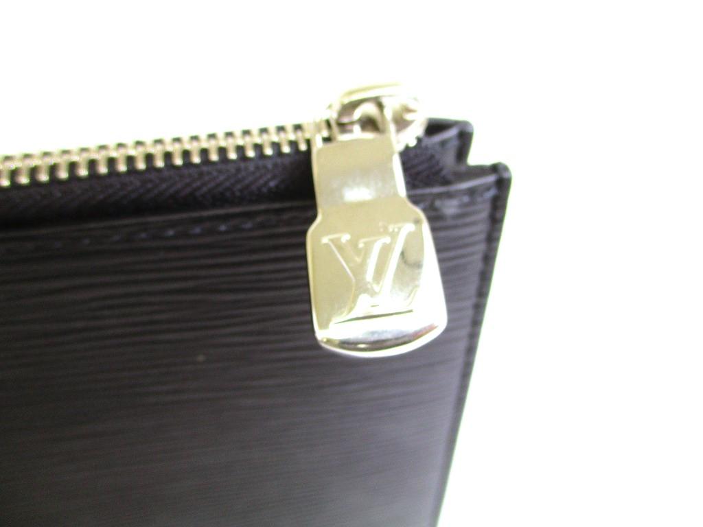 Authentic LOUIS VUITTON Epi Black Leather Clutch Bag Document Case Pochette Jour GM #9545 Refurbished