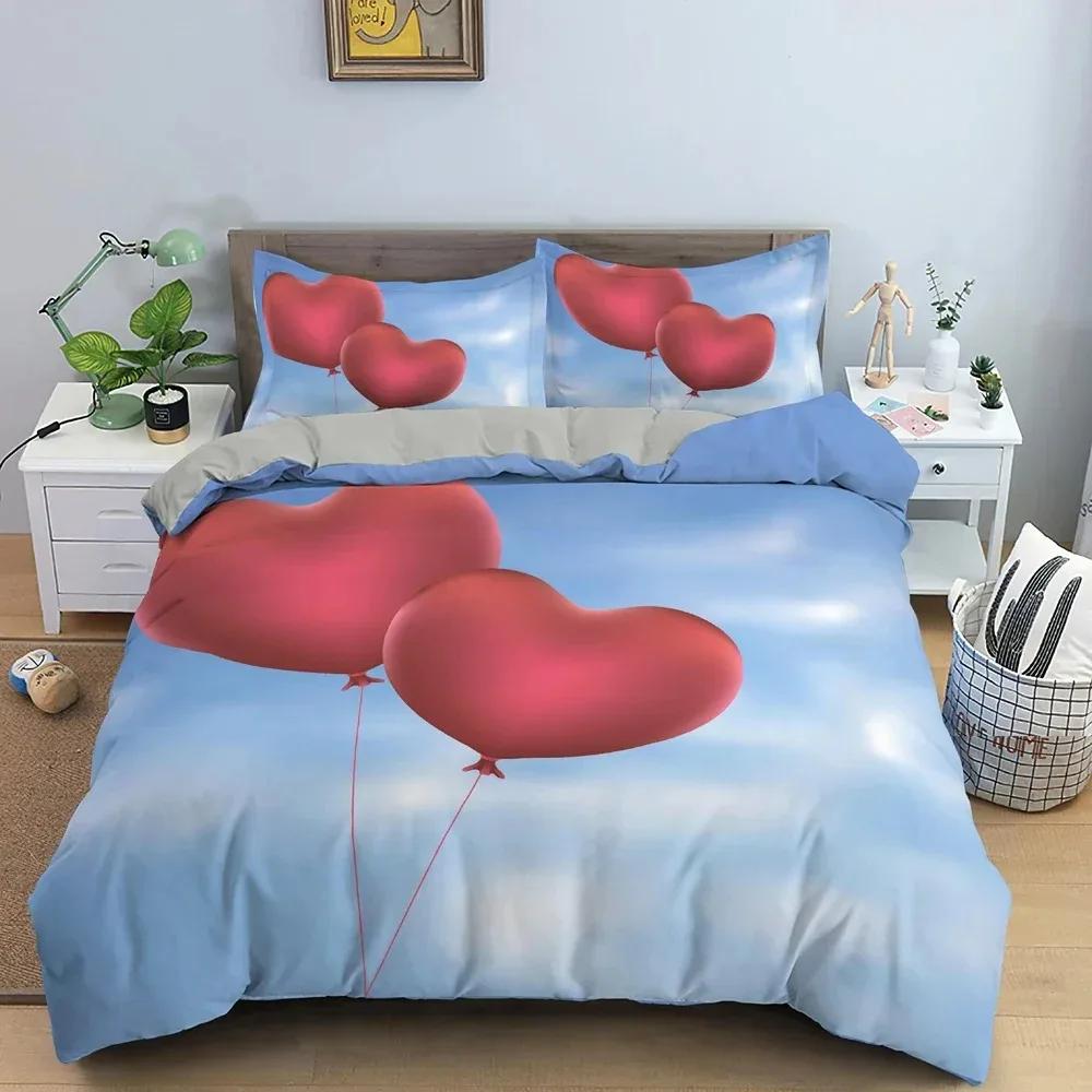 

Постельное белье с 3D-полигональным сердцем Абстрактный стиль Комплект с пододеяльником На День Святого Валентина Размер King Queen Twin Постельное белье 70x133cm 2pcs