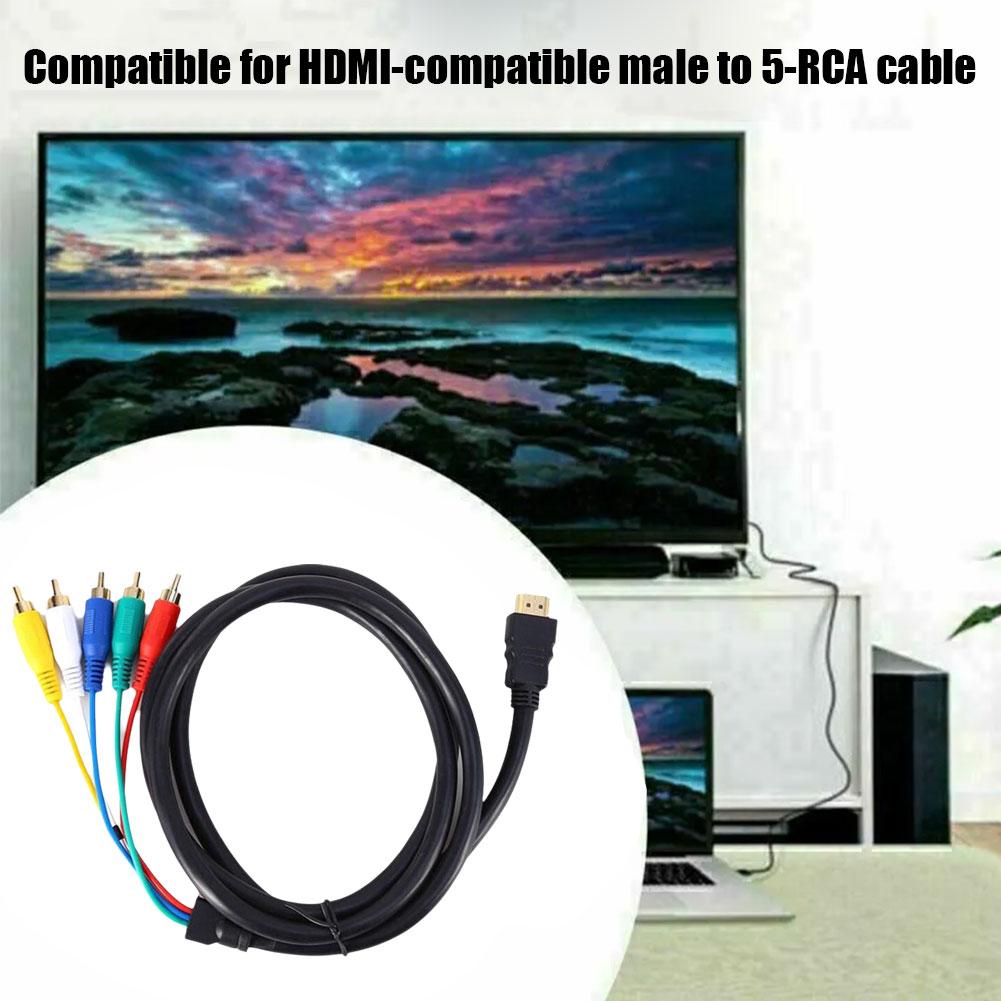 

Кабель HDMI-RCA HDMI тип A штекер на 5RCA штекер видео ТВ адаптерный кабель Cale TV для HDTV LC T6Y1