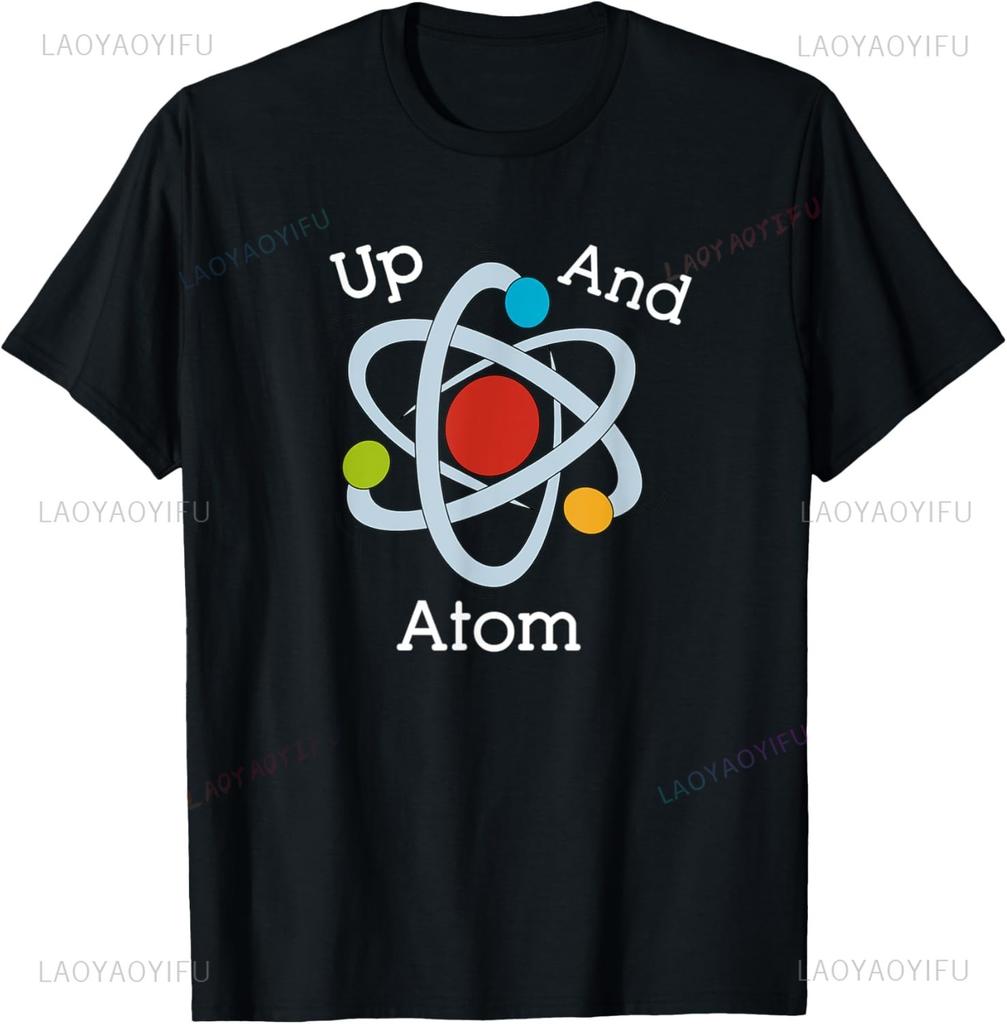 Graphic Birthday Gift  Atom Retro Style Science T-Shirt Men Clothing Streetwear Graphic T Shirts  Anime Tshirt
