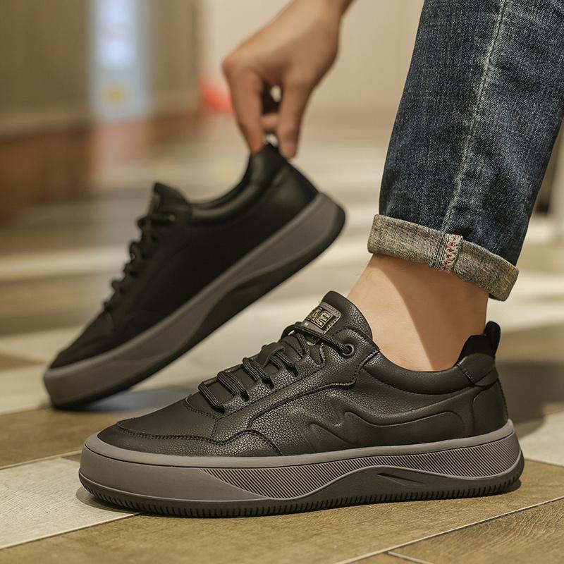 Mode Vielseitige Schnür-Wander-Sneaker Neue Leder Herren Business-Schuhe Outdoor Herren Trekkingschuhe Weiche Bequeme Freizeitschuhe