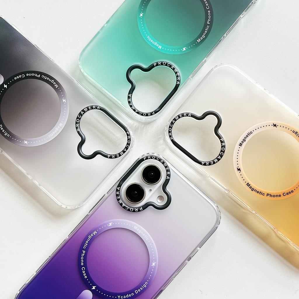 For IPhone 16 Anti Drop and Apple 15 Promax All Inclusive Skin Feel Matte Gradient 14 Magnetic Phone Case